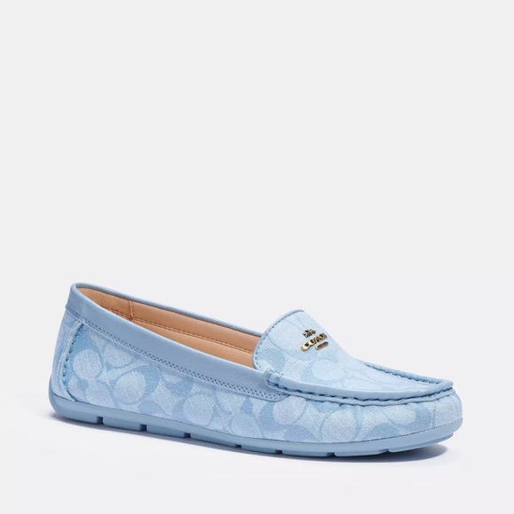 COACH Marley Denim Driver Loafer in Leather - Picture 1 of 13